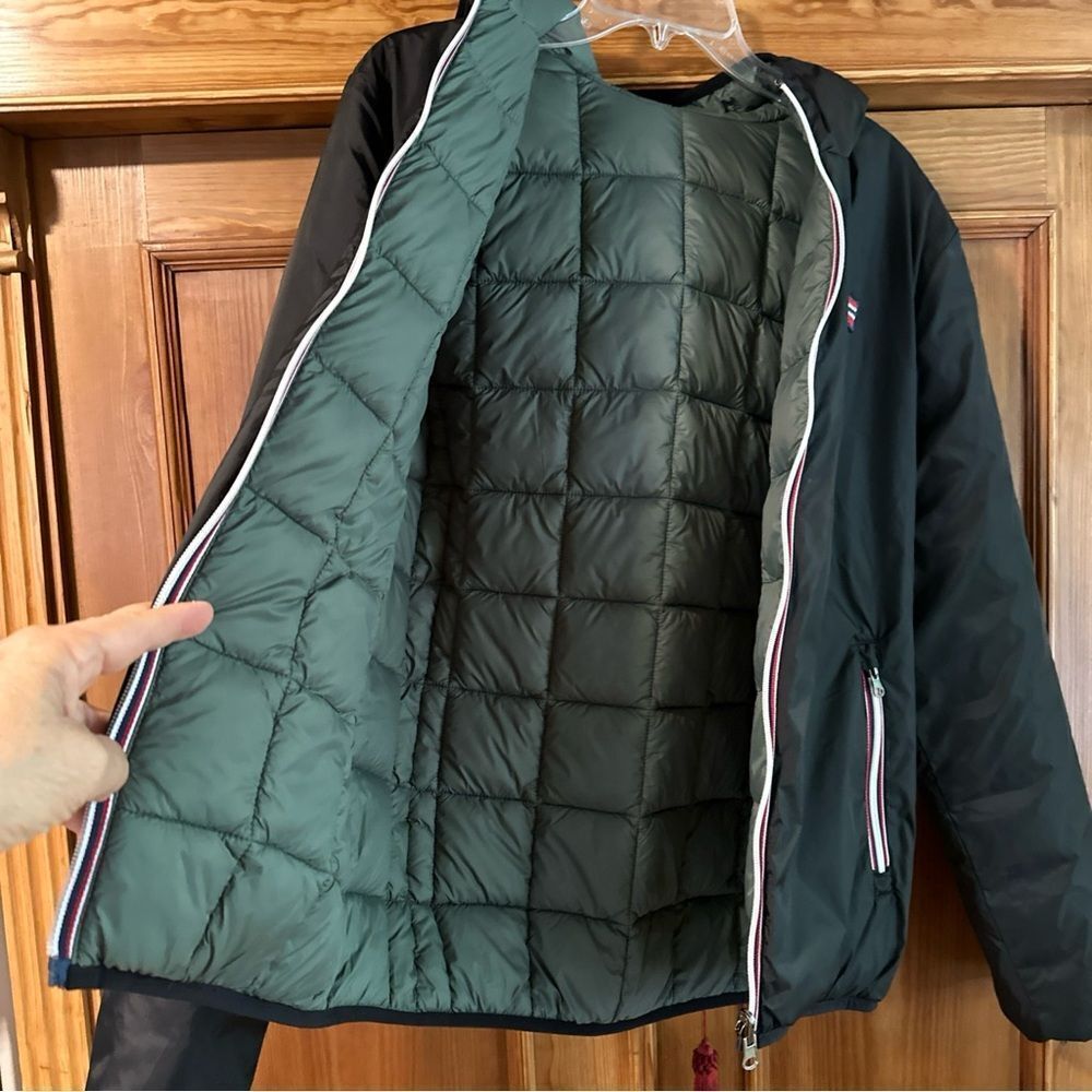 Norway 1963 Men's Black / army gree reversible puffer Jacket Hood Sz M - Picture 5 of 16